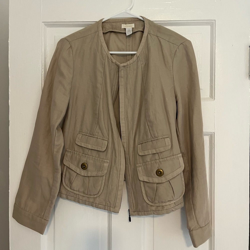 Chicos Light Canvas Jacket